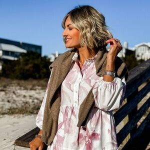 NWT Loverly Grey x Anthropologie The Bettina Shirt Dress Mini